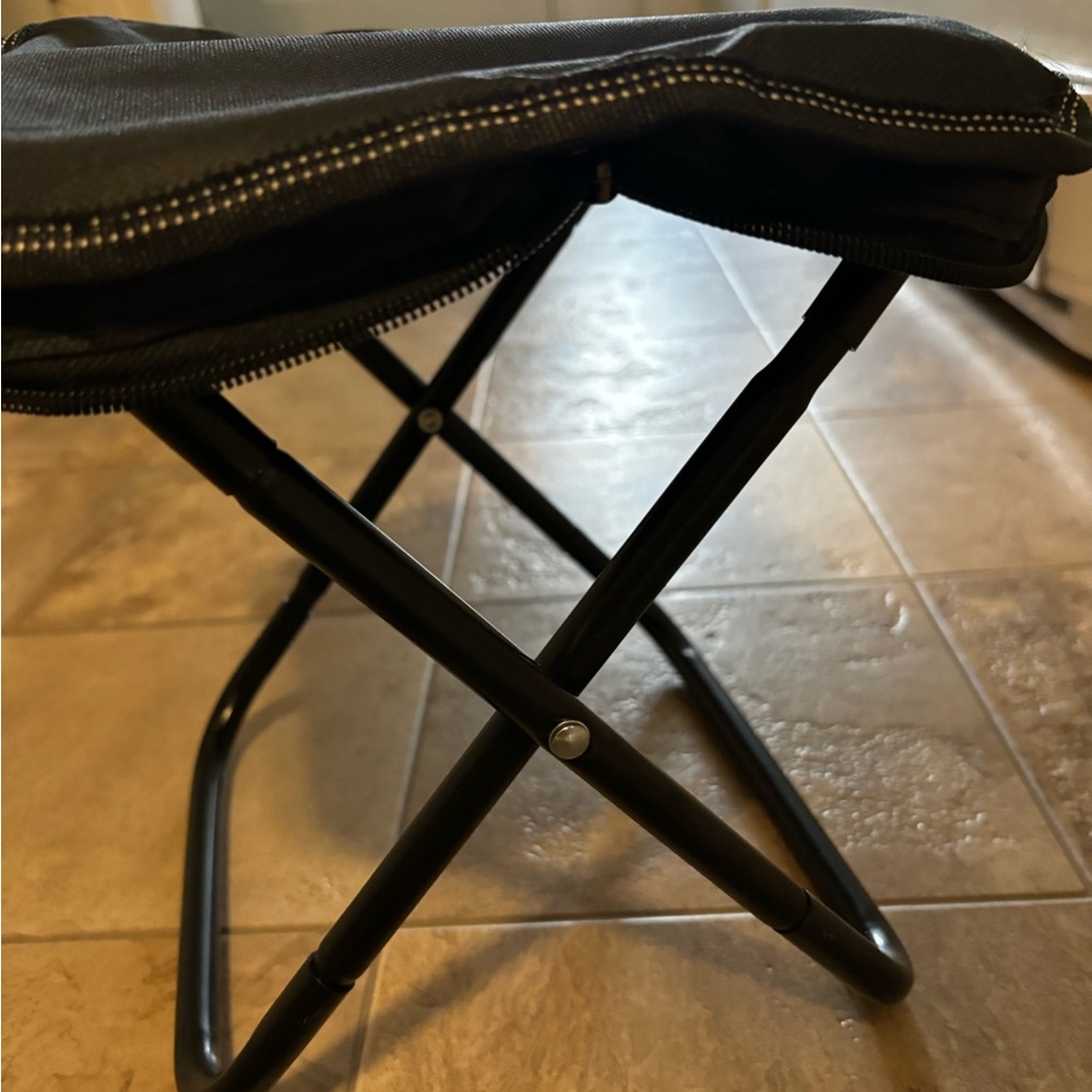 Black Folding Stool